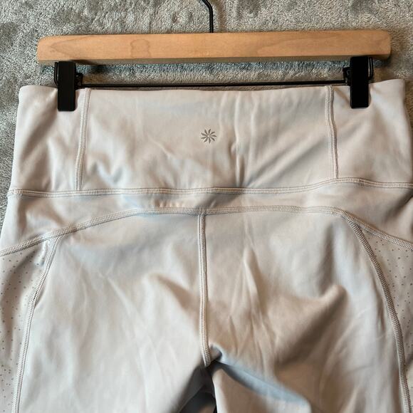 Athleta Rainier High Rise Leggings Size Large Gray Speckled‎ Reflective - Picture 3 of 8